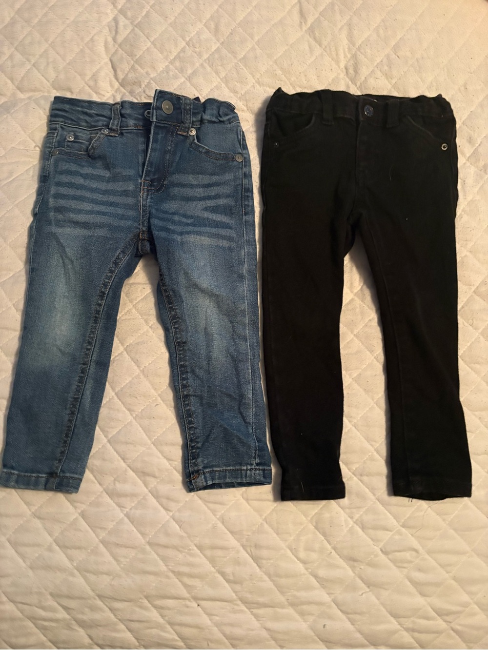 7 For All Mankind Blue and Black Denim Jean Set